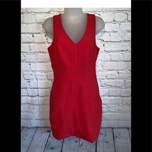 bebe Red Short V-Neck Sleeveless Dress Size 00